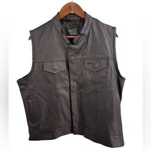 SOA Real Leather Genuine Leather Vest Conceal Carry Size 2XL Motorcycle